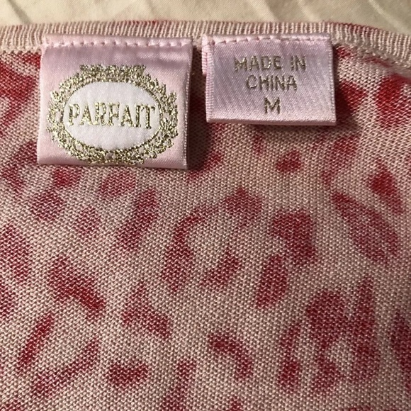 Red animal print cardigan - Picture 2 of 3